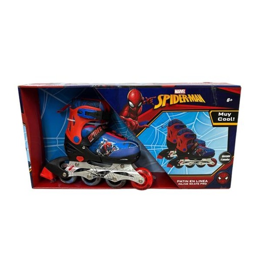 [PI16337L] Patines en Linea Marvel Spider-Man Talla 35-38 Ajustable 6a+