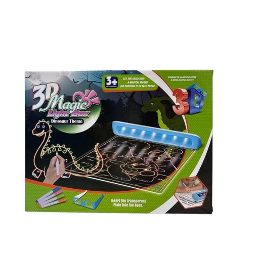 [WW7868B] Pizarra Para Dibujar  Con Luz De Dinosaurios 6A+ (457125)