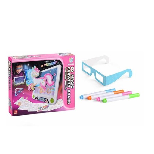 [WWYM16] Pizarra De Dibujo Mágico De Unicornio 3D 3A+ (457149)