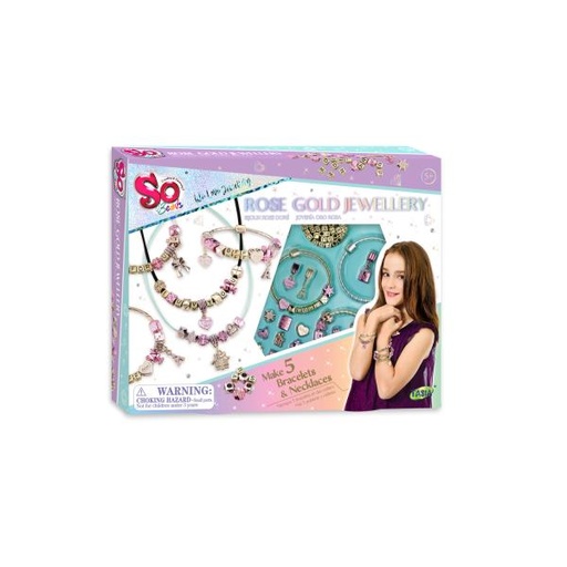[TA08203] Set de Joyería Rosa Dorada 5a+