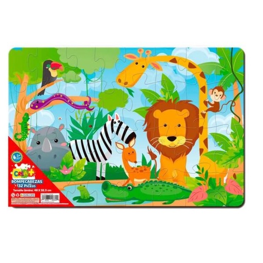 [RN80024] Rompecabezas de 70Pzs de Animales dela Selva y Marinos Surt/2 3a+