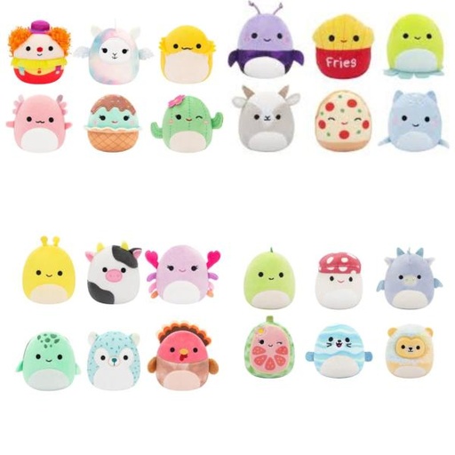 [JZSQMM0008] Peluches Squishmallows  Mini Set/6 Surt/4 3a+