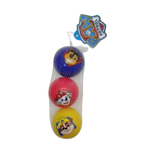 [CV1343] Set de 3 Bolas  Paw Patrol 3a+ (NT-PW-3SET)