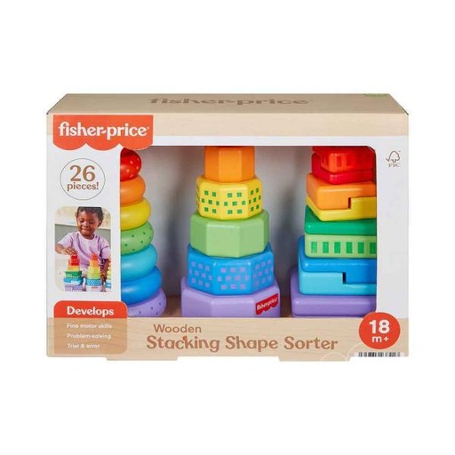 [MTHXT76] Fisher-Price Juego para Clasificar Formas de Madera 18m+