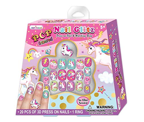 [HF032UC] Uñas Brillantes Unicornio 21pzs 5a+
