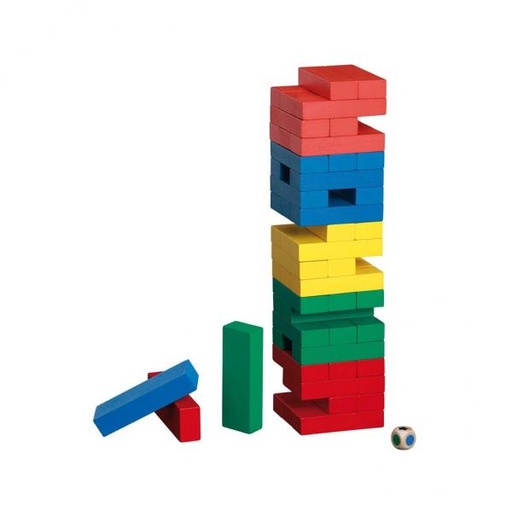 [NN7250] Juego Torre de Madera de Colores 54 Pzs 3a+