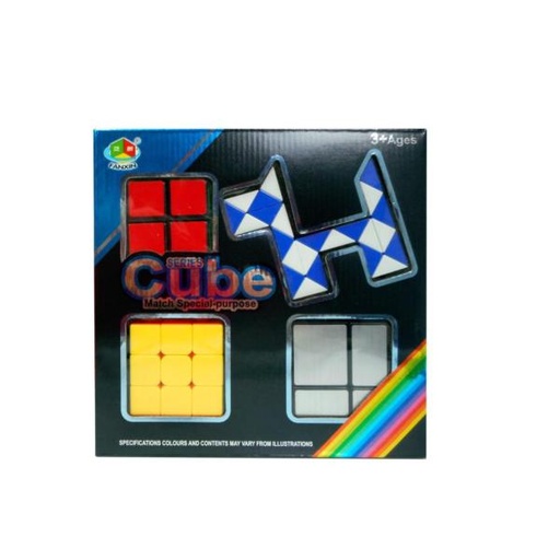 [WWFX7864] Cubos Mágico Set/4 C/Caja 3a+