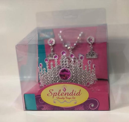 [WWNP042B] Corona de Princesa Splendid con Accesorios Rosa 3a+ (437684)