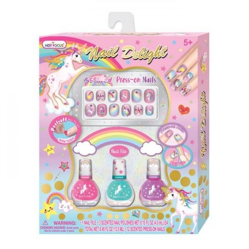 [HF023UC] Juego de Esmaltes y Uñas Unicornio 5a+