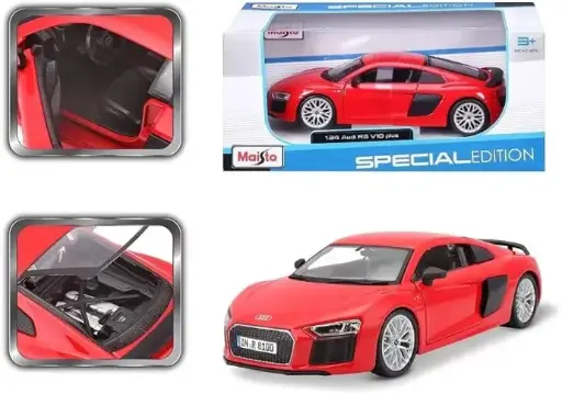 [MB31513] Carro 1:24 Audi R8 V10 Plus Rojo 3a+ (315131)