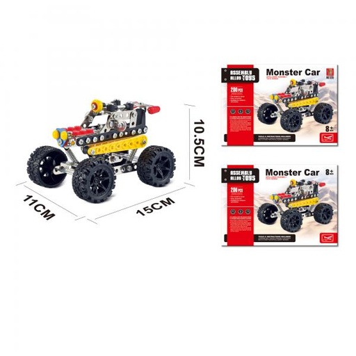[WW526] Carro Monster Armable 200Pzs 8A+