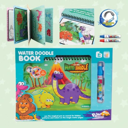 [WWCQ1303] Libro para Colorear con Agua Dinosaurios 3a+