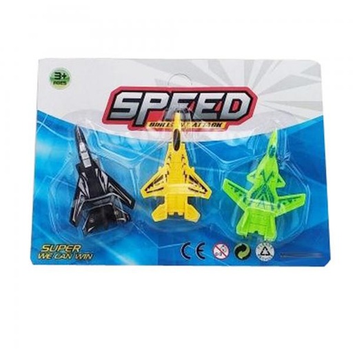 [WW6861] Mini Aviones Speed Set de 3 Blister (Surtido) 3a+ (440400)