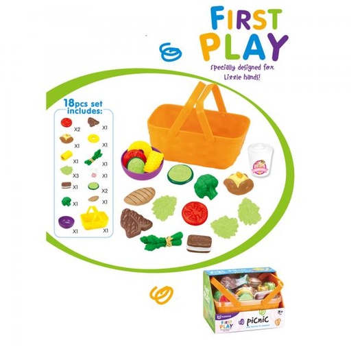 [WWYH8003B] Canasta de Picnic con Accesorios 18pzs 3a+