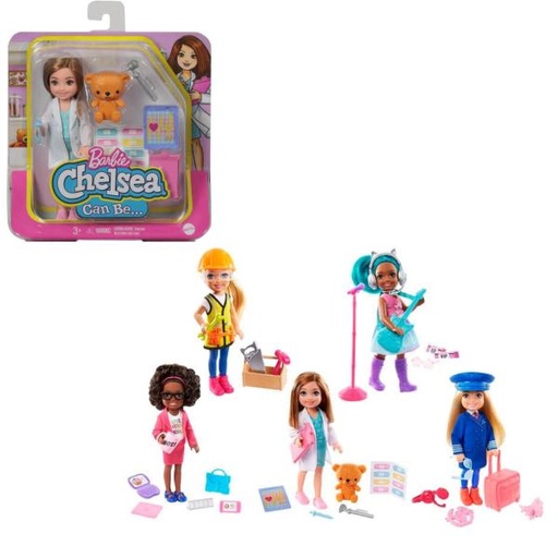 [MTGTN86] Muñeca Barbie Chelsea Puede Ser Profesiones Surt/3 3a+