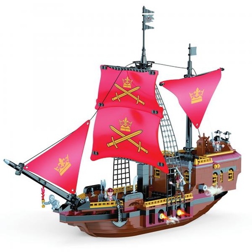 [CO3127] Barco Pirata Grande The Queen 602pzs 6a+