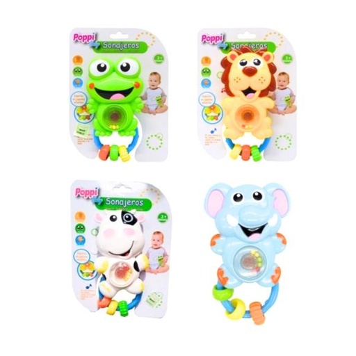 [DG3661] Sonajero Animalitos Luz y Sonidos Surt/4 3m+