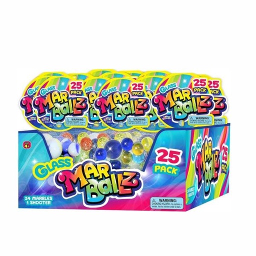 [JU3004] Bolinchas de Vidrio Blister 25pzs Surt/2 4a+