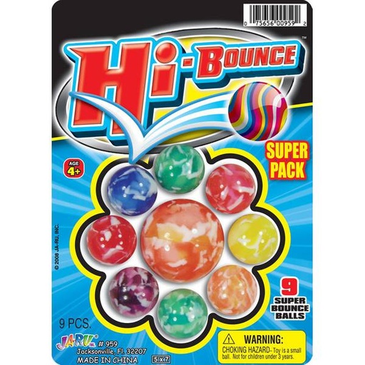 [JU959] Bola Super Rebote Blister de 9 Surt/3 4a+
