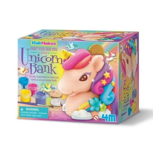 [4M4778] Kidz Maker Pinta tu Propia Mini Alcancia de Unicornio 8a+