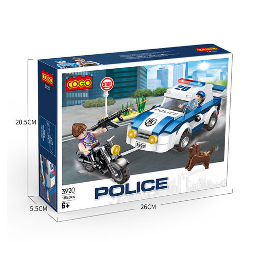 [CO3920] Carro de Policía Armable 185 pzs 6a+