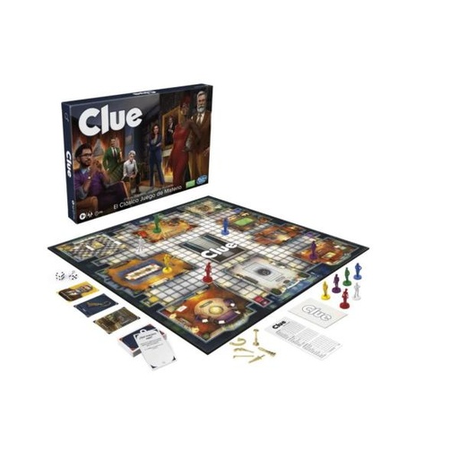 [HBF6420] Hasbro Games - Juego de Mesa Clue Clásico Juego del Misterio 8a+