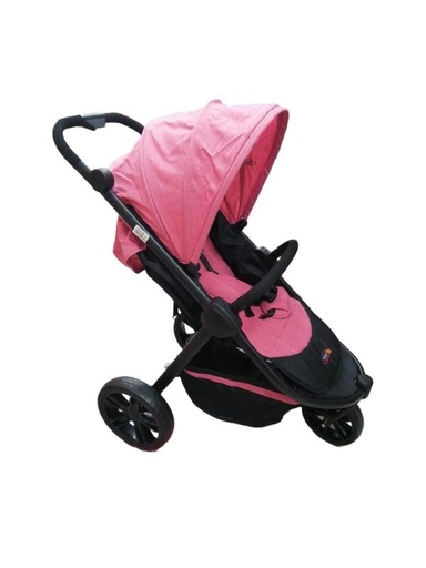 [FDAHN009RN] Coche de Tres Ruedas para Bebé Rosado con Negro 15KG Max