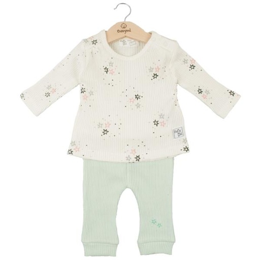 [BBL1308019M] Conjunto de 2 piezas de Estrellas Verde Agua 9m