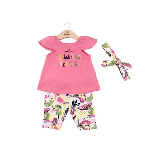 [BBL1310346M] Conjunto de 2 Piezas + Cintas Rosado 6m