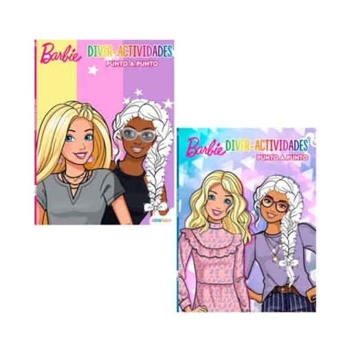 [ES78082] Libros Diver-Actividades con Barbie Punto A Punto Surt/2 3a+