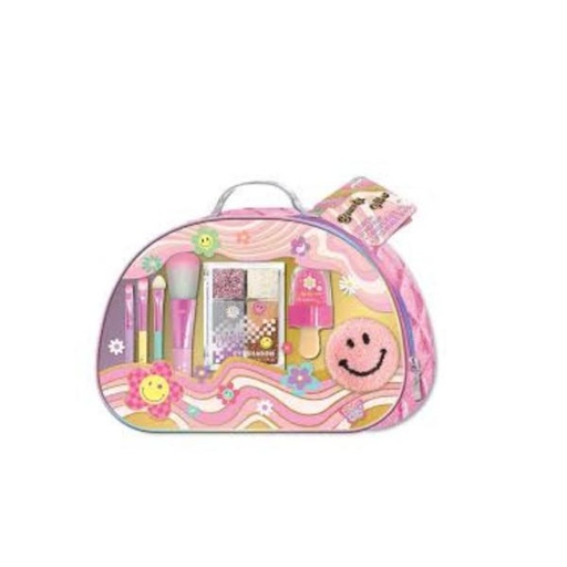 [HF180GF] Set de Cosméticos con Estuche Rosado 8a+