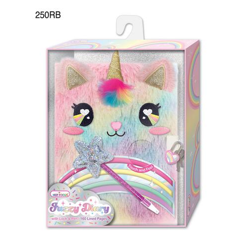[HF250RB] Diario con Candado y Elegante Bolígrafo de Arcoiris  5a+