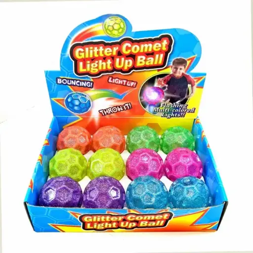 [HY10261] Bola Escarchada Luninosa de Apretar S/6 Displ/12 3a+