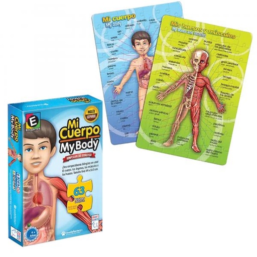 [RN80003] Edugames Rompecabezas Didáctico Mi Cuerpo 63pzs 4a+