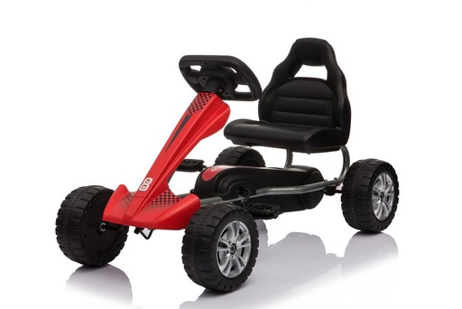 [PH1801] Go-Kart Rojo Llanta de Plástico 3a+ 30Kg Max