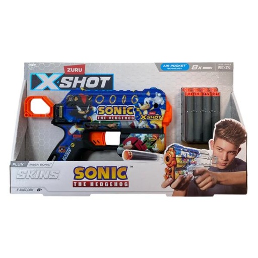 [ZU36648] Lanzador X-Shot Flux Retro Skins de Sonic Surt/4 8a+