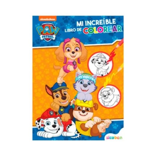 [ES7153] Libro de Paw Patrol Mi Increíble Libro de Colorear Surt/3 3a+