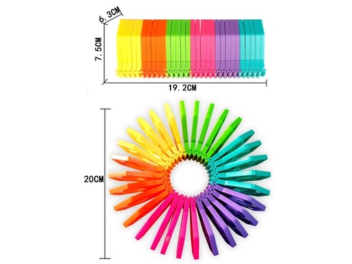 [WWH015] Brazalete Multicolor de Encajar 24 pzs Display 12 3A+(450829)
