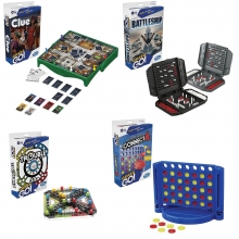 [HBF8248] Hasbro Games - Juegos de Mesa de Viaje 6a+ Trouble. Connect 4 . Clue . Battleship