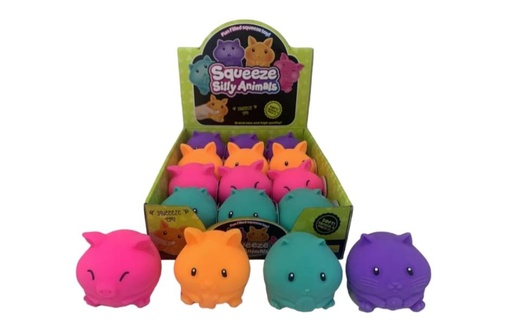 [HY10793] Squeeze Marshmallow Animales color Neon Displ/12 Surt/4 4a+
