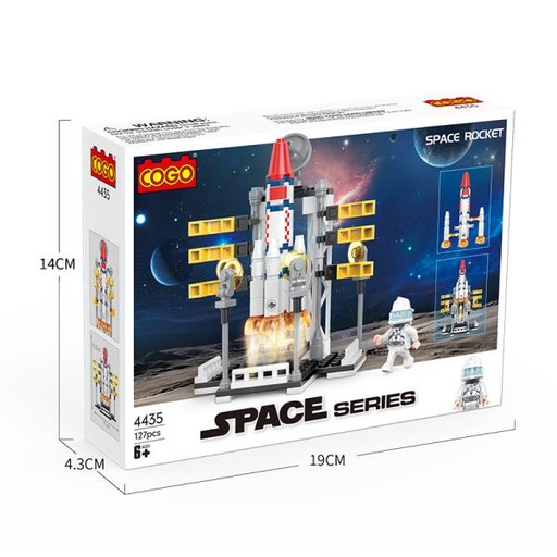 [CO4435] Cohete Espacial Armable 127Pzs 6a+