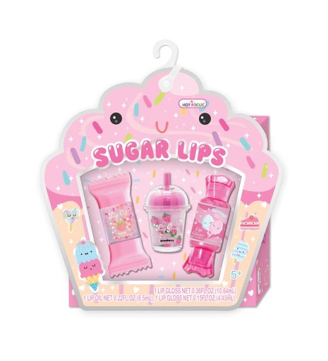 [HF091SC] Set de Cosméticos Brillos para Labios de Azucar Set/3 5a+
