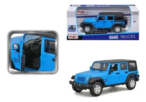 [MB31268B] Carro 1:24 2015 Jeep® Wrangler Unlimited Azul 3a+