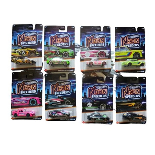 [MTHLH72] Hot Wheels Autos Neon Speeders Surt/8 3a+