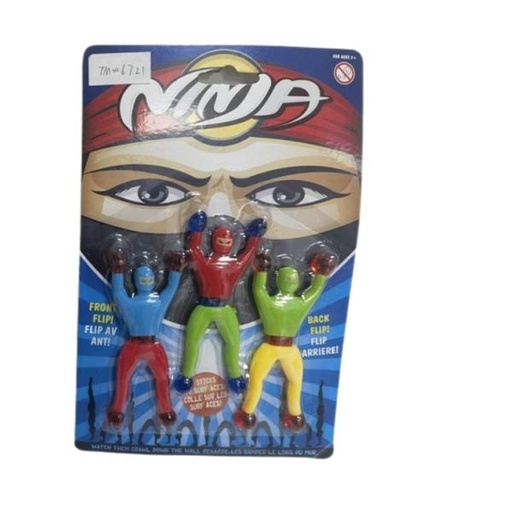 [WW666B3] Muñecos Ninja Pegajosos 3a+ (453561)