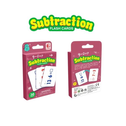[WW88711] Juego de Aprendizaje de la Sustracción 36 Cartas 3a+