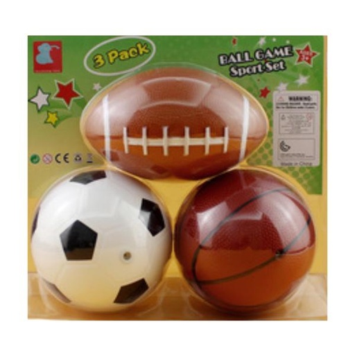 [WWQM031] Set de 3 Balones de Deportes Diferentes 3a+