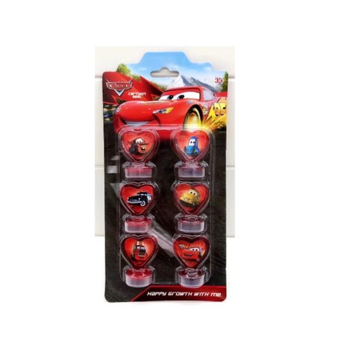 [WWYB666] Set de 6 Sellos de Cars Displ/24 3a+ (456821)