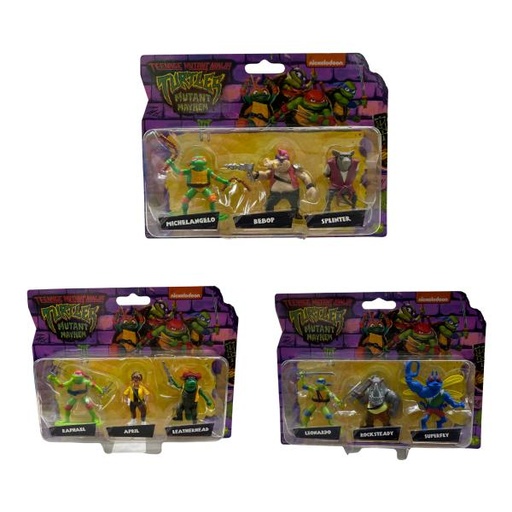 [BT83740] Figuras Mini de las Tortugas Ninja Set/3 Surt/3 4a+