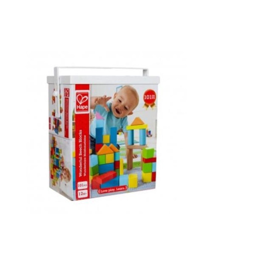 [HIE8247] Bloques de Construcción de Madera 101 pzs 1-3a+